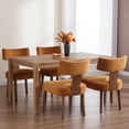 thumbnail image 1 of Juego de 4 Sillas de Comedor RIVOVA Tapizadas en Terciopelo con Patas de Madera, 1 of 7