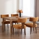 thumbnail image 1 of Juego de 4 Sillas de Comedor RIVOVA Tapizadas en Terciopelo con Patas de Madera, 1 of 7