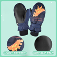 thumbnail image 3 of Waterproof Ski Gloves Kids Cute Pattern Winter Snow Gloves Baby Boy, 3 of 5