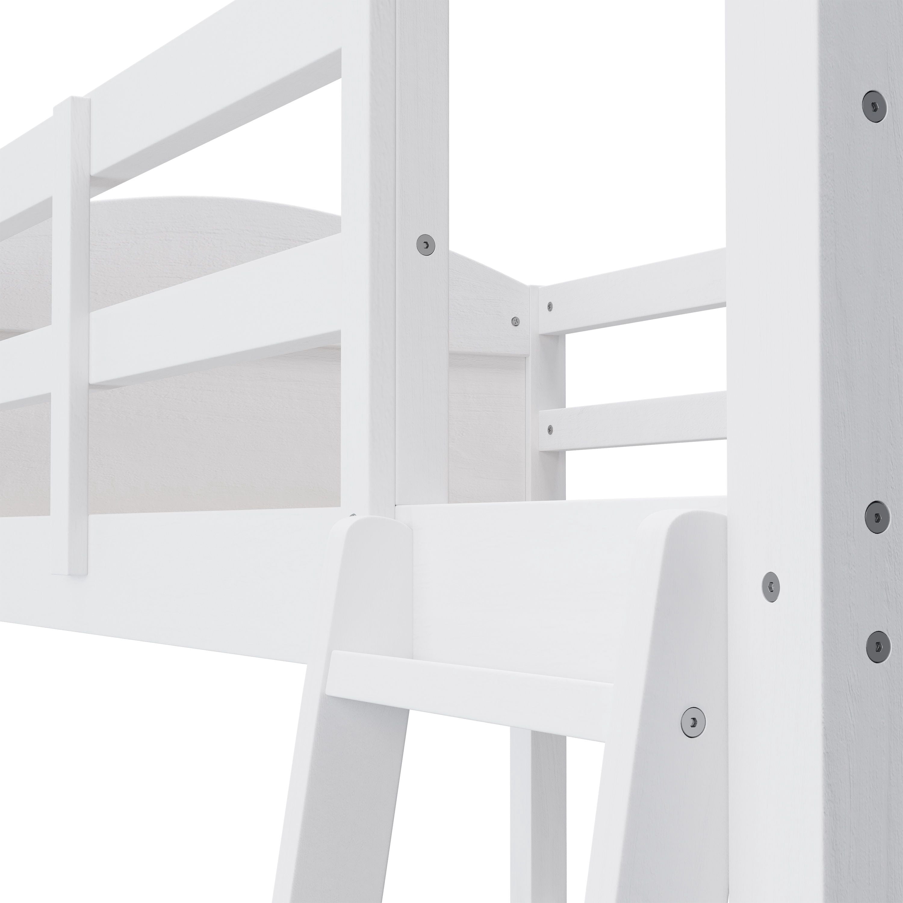 Mainstays Kids Twin Wood Loft Bed, White