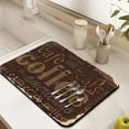 thumbnail image 3 of Coffee Mat, Coffee Vintage Wood Brown Coffee Bar Mat for Countertop, Rubber Backed Dish Drying Mat for Counter, Absorbent Coffee Bar Accessories Fit Under Coffee Maker Espresso Me Machine 18x24in, 3 of 7