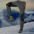 thumbnail image 3 of Honeeladyy Mens Snow Ski Waterproof Softshell Pants Winter Hiking Snowboard Fleece Lined Bottom Leg Zipper with Zip Pockets Gray XL, 3 of 5