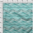 thumbnail image 3 of oneOone Polyester Spandex Turquoise Green Fabric Abstract Stripe Craft Projects Decor Fabric Printed By The Yard 56 Inch Wide, 3 of 5