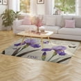 thumbnail image 3 of Purple Iris Butterflies Love Carpet for Home Decoration Soft Comfy Rugs for Bedroom Living Room Bathroom Entrance Non-slip Comfort Mat, 3 of 7