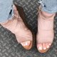thumbnail image 5 of Moda mujer sólido verano señoras cómodas sandalias talón pendiente Casual playa zapatos Wmkox8yii  sa1017, 5 of 6
