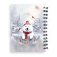 thumbnail image 2 of Playful Samoyed Welcomes Winter Snowy Day with Cardinal Bird Spiral Bound Journal Siberian Sammy Dog Lover 5x7in Spiral Notebook - 2017, 2 of 5