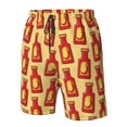thumbnail image 2 of Yiaed Hot Chili Print Men's Swim Trunks with Lining Quick Dry Sports Shorts Beach Shorts Boardshorts-Medium, 2 of 5