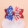 thumbnail image 6 of TOWED22 4th of July Bow Hair Clips Glitter Independence Day Hair Bow Clip Patriotic Red White Blue Bows,Hair Accessories for Parties(Dark Blue), 6 of 7