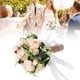 thumbnail image 2 of YAHHU Ramo de Flores Artificiales de Novia Tono Champán 27 x 22 cm / 10.6 x 8.7 in, 2 of 9