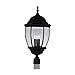 thumbnail image 3 of Designers Fountain 3-Light Tiverton Outdoor Post Lantern, 27.5 Inch Lamp Lighting Fixture, Clear Glass Shade, Black, 2446-BK, 3 of 4