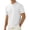 White, variant on TAGOLD Mens Summer Short Sleeve Round-Neck Blouses & Shirts Solid Color Breathable Pullover Top