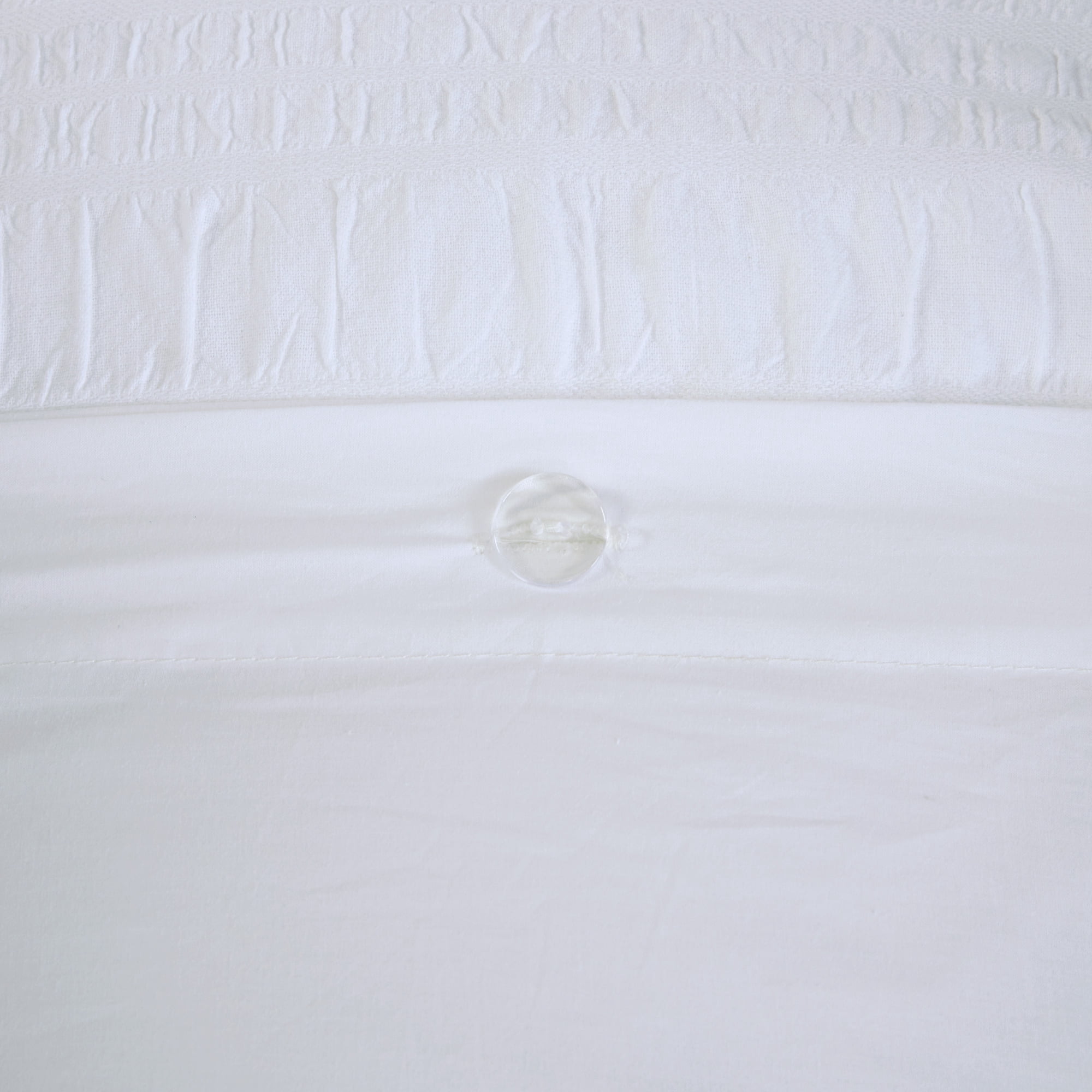 Madison Park Nicolette California King 4 Piece Cotton Seersucker Duvet Cover Set - White