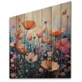 thumbnail image 2 of Designart "Pointillism Art of Abstract Wildflowers I" Floral Print on Natural Pine Wood, 2 of 5