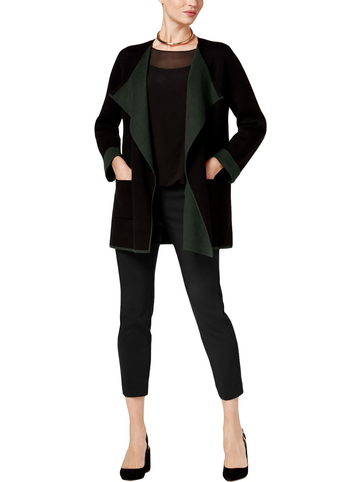 Alfani - Alfani Womens Colorblock Open Front Cardigan Sweater Green L - Walmart.com - Walmart.com
