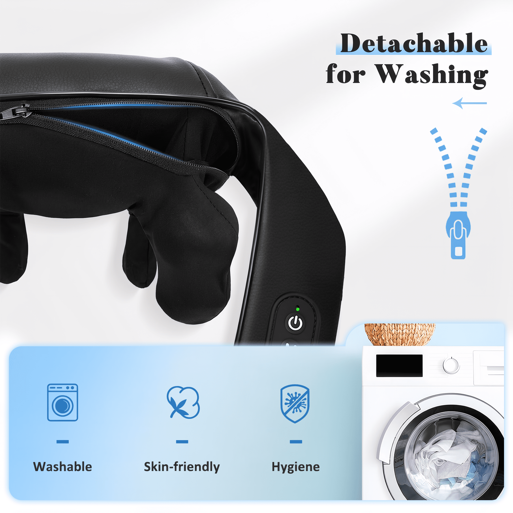 BDUN Neck and Shoulder Massager with Heat, 6D Shiatsu Deep Kneading Massagers, Leg Neck Pain Relief, Home Office Use, Father Day Gift