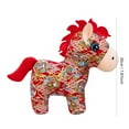 thumbnail image 3 of Chinese Zodiac Horse Stuffed Animal Cute Pony Plush Toy Kawaii Soft Horse Charm Christmas Gifts Lunar New Year Gift idea Home Decor Lovely Birthday Presents Plush Accessories Holiday Decor, 3 of 8