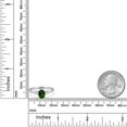 thumbnail image 6 of Gem Stone King 14K White Gold Green Chrome Diopside and White Moissanite Engagement Ring for Women | 0.90 Cttw | Oval 7X5MM | Gemstone Birthstone | Size 9, 6 of 6