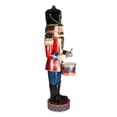 thumbnail image 3 of Northlight 60.5" Red and Black LED Animated Musical Drumming Christmas Nutcracker, 3 of 4