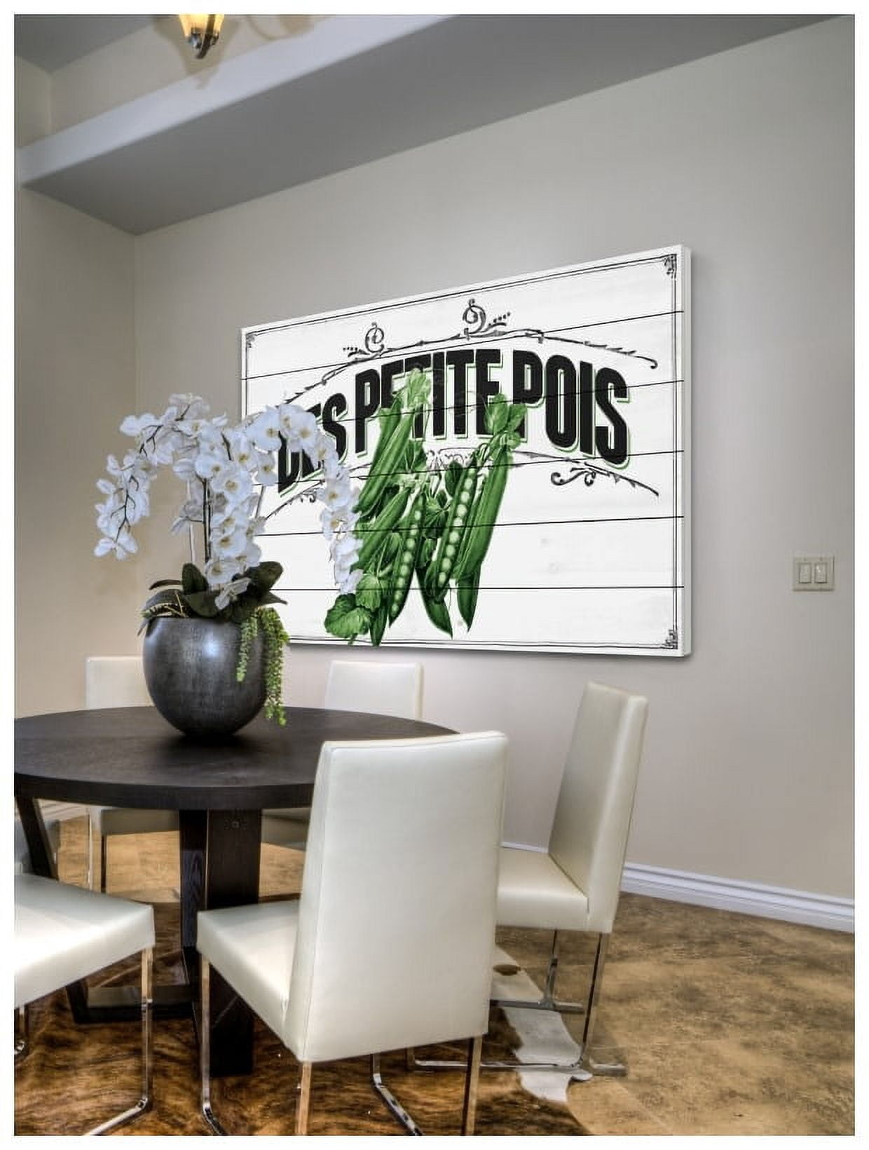 Marmont Hill "French Produce Small Peas" Painting Print on White Wood