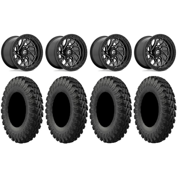 Fuel Runner 15" Wheels Bk 28" MotoRally Tires Can-Am Commander Maverick Renegade Outlander Defender