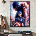 thumbnail image 2 of 5D Diamond Painting Kits for Adults Diamond Arts Captain America Diamond Painting DIY Full Round Drill for Home Wall Decor and Adults Kids Holiday Gift 12x16 inch, 2 of 5