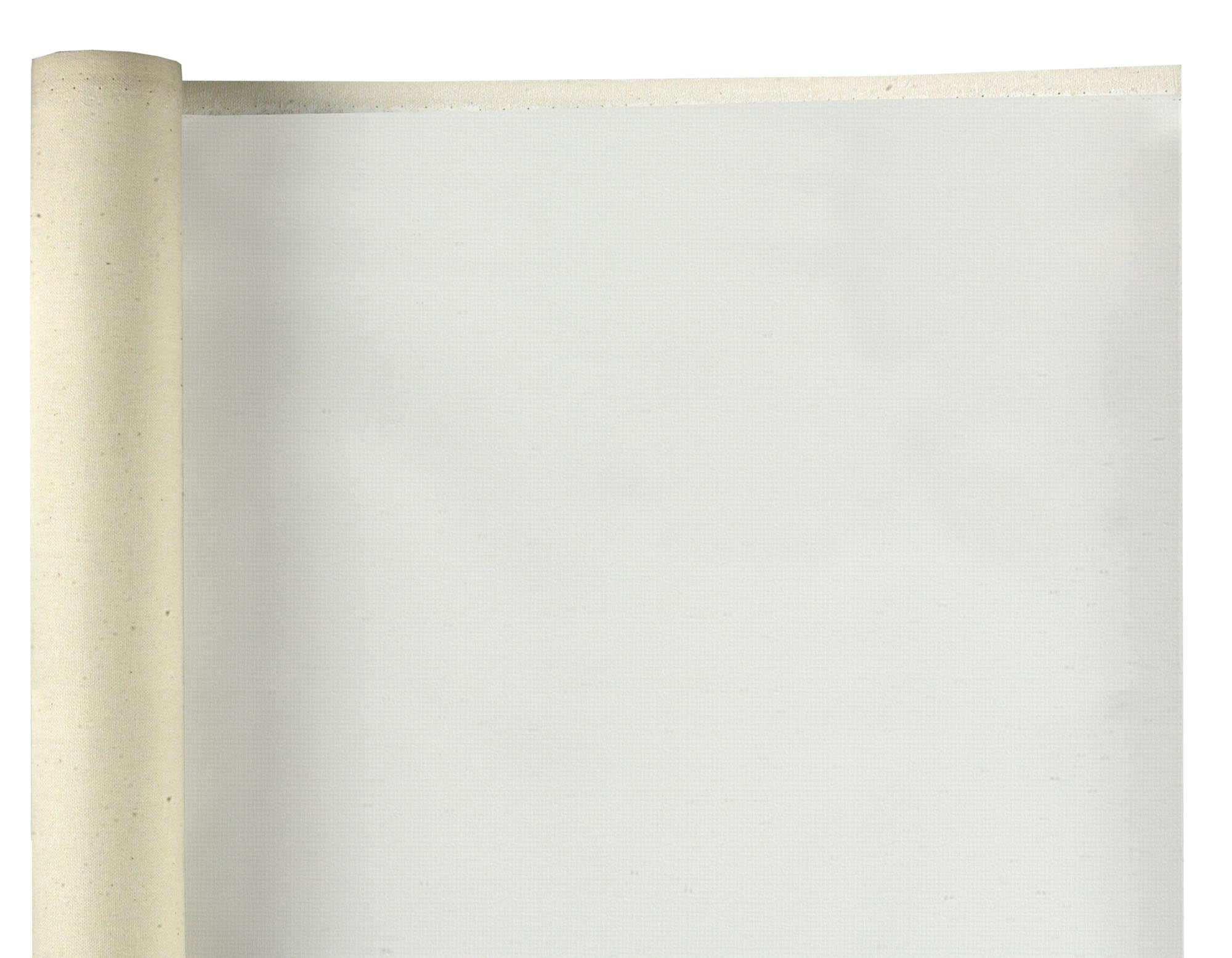 Creative Mark Spectrum Universal Unstretched Cotton Canvas Roll - 72" x 6 Yards 15 oz  (17.4 oz Primed) Double Primed, Rich White Acid-Free Acrylic Priming, Canvas Rolls for Painting