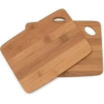 Bamboo S/2 Thin Cutting Boards 6" X 8" W/Oval Hole In Corner