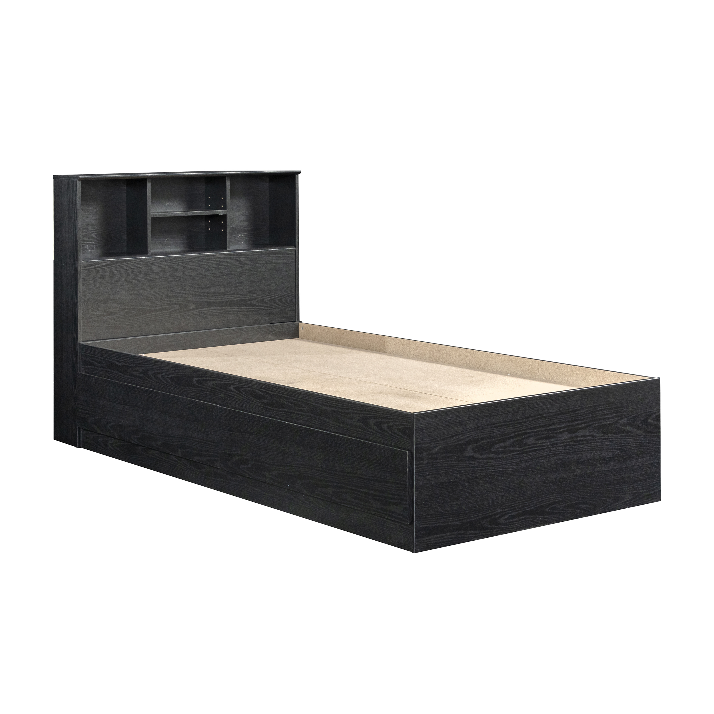 Your Zone Storage Bed with Bookcase Headboard, Twin, Bourbon Finish - image 2 of 10