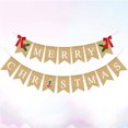 thumbnail image 5 of Raindrops Christmas Party Banner Made of Linen for Decoration Assorted Color Reusable 12 Flags, 5 of 7