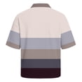 thumbnail image 6 of Men's Polo Shirts Color Block Short Sleeve Button Down Shirts Relaxed Fit Formal Dress Work Golf Collared Shirt, L, 6 of 6