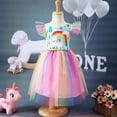 thumbnail image 6 of URMAGIC Toddler Baby Girls Tutu Dresses Rainbow Unicorn Casual Sleeveless Dress for Party Tulle Skirt for Little Girl 18M-6T, 6 of 12