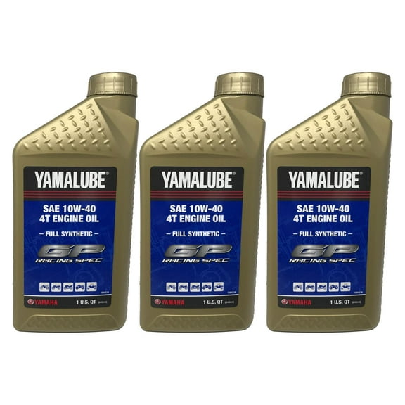 Yamaha Genuine Yamalube Full Synthetic 10W40 Racing Oil LUB-RS4GP-FS-12 - 3 Pack