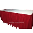 thumbnail image 2 of 14' Ft. POLYESTER PLEATED TABLE SET SKIRT skirting Trade show 24 colors Catering", (Color: Red), 2 of 3