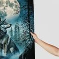thumbnail image 3 of Autua Wolf Forest Moon Chic Modern Bathroom Decor Shower Curtain Set with Hooks 100% Polyester Fiber 36"x72, 3 of 7