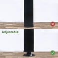 thumbnail image 4 of QLLY Patas de metal ajustables para muebles de 24 pulgadas, patas cuadradas para muebles de mesa de oficina, juego de 4 (negro), 4 of 5