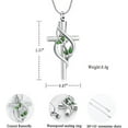 thumbnail image 2 of Butterfly Cremation Jewelry for Ashes - Cross Urn Necklace for Women Men Crystal Cross Religious Memorial Urn Locket for Loved One Ashes, 2 of 7