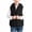 Black, variant on Luvrsol Kids Hooded Zip‑Up Puffer Vest Sleeveless Lightweight Quilted Hooded Layering Gilet for Boys Girls, Navy 170