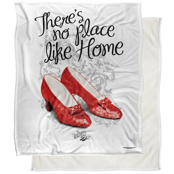 The Wizard of Oz No Place Like Home Silky Touch Sherpa Back Super Soft Throw Blanket