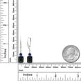 thumbnail image 2 of Gem Stone King 925 Sterling Silver Black Onyx Blue Created Sapphire and White Topaz Dangle Earrings for Women (4.92 Cttw, Gemstone December Birthstone, Octagon 9X7MM), 2 of 4