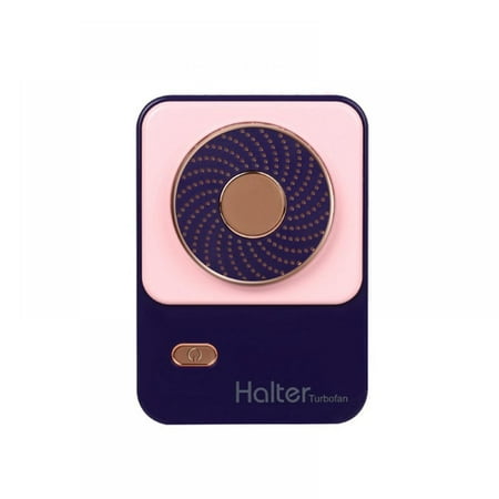 

New Style Hanging Neck Small FanUSB Desktop Leafless Fan Topwoner Portable Lanyard Reel Fan