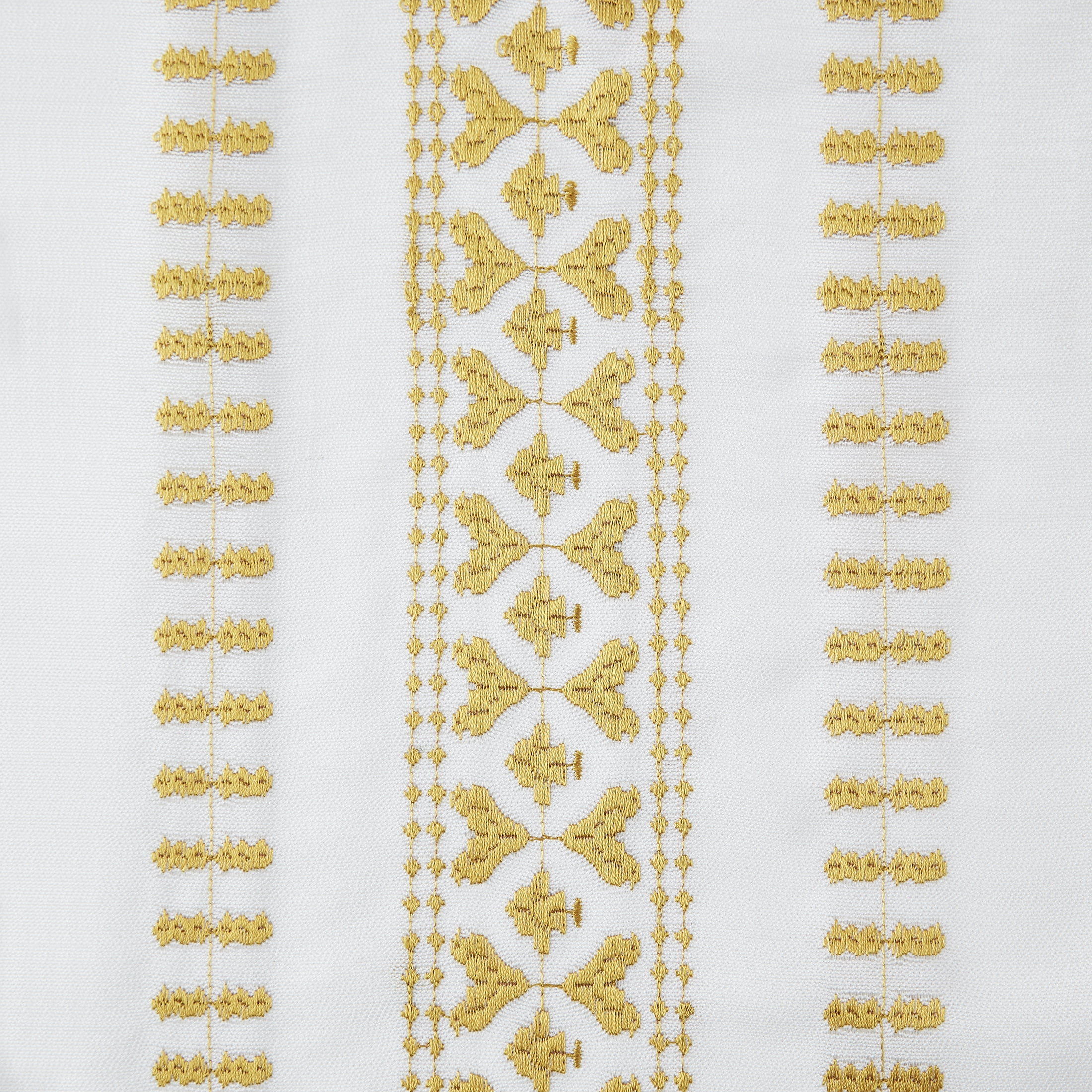 Indigo Ink Rogue Yellow/White Geometric Rod Pocket Blackout Curtain Panel, 52" x 84"