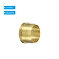 thumbnail image 4 of Uxcell 12mm Tube OD Brass Compression Sleeves Ferrules 5 Pack Brass Compression Fitting Assortment Kit, 4 of 6