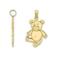 thumbnail image 3 of 10K Yellow Gold Reversible Teddy Bear Charm Pendant Necklace with Chain for Women, 3 of 5