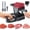 Black (with Steady Grip ), variant on Fresh Meat Slicer with Steady Grip, Manual Fresh Meat Cutter, Adjustable Thickness 2mm/4mm, 17 Blades for 18 Slices, Cuts Slices Strips Dices,