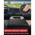 thumbnail image 2 of KBH Center Console Armrest Cover Fit for 1999-2010 Ford F250 F350 F450 & 2001-2005 F550 with Jump Seat, Leather Middle Console Lid Cover Cushion Pad for Truck Interior Accessories, Black, 2 of 7