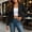 *Black, variant on Women's Short Length Notch Collar Long Sleeve Blazer ,Business Casual Work Jacket White,Women's Plus XXL