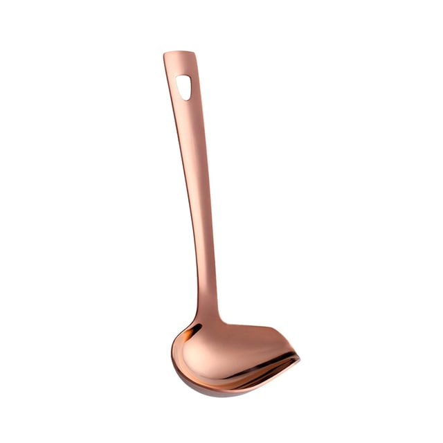 Cuchara para salsas de acero inoxidable BLESIY con vertedor rosa Cuchara más picante