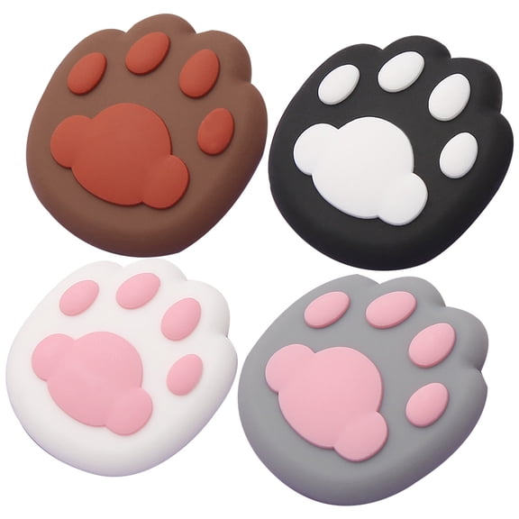 Mutmorningal 4-Pack Silicone Paw-Shaped Door Stoppers and Wall Protectors for Fridge, Doors, and Cabinets