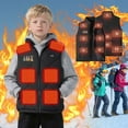 thumbnail image 4 of Favoffer Kids Heated Vest Boys and Girls Lightweight Heating Vest Jacket Coat 13-Zone Carbon Fiber Heating Waistcoat Teen 6-17Y, 4 of 9