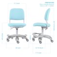 thumbnail image 5 of Ergonomic Kids Desk Chair, Child's Children Student Study Office Computer Chair, Adjustable Height and Seat Depth, W/Slipcovers, Detachable Footrest and Lumbar Support (Blue, W/Chair Slipcovers), 5 of 5